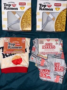 His & Her - Nissin Top Ramen & Cup Noodles Undies & Bowl Bundle